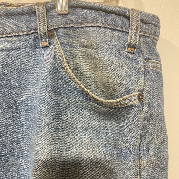 Vtg Levis 540 Denim Jeans Men Size 40x32 Made in USA Blue Distressed Brown Tag - Picture 3 of 15